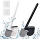 thumbnail image 1 of Juego de cepillos de baño de silicona de dos colores, de secado rápido, con mango largo y diseño antigoteo para montaje en pared, 1 of 5