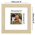 thumbnail image 5 of Americanflat 8x8 Picture Frame with Shatter-Resistant Glass with 4x4 Mat Display Photo Hudson - Natural Oak, 5 of 9
