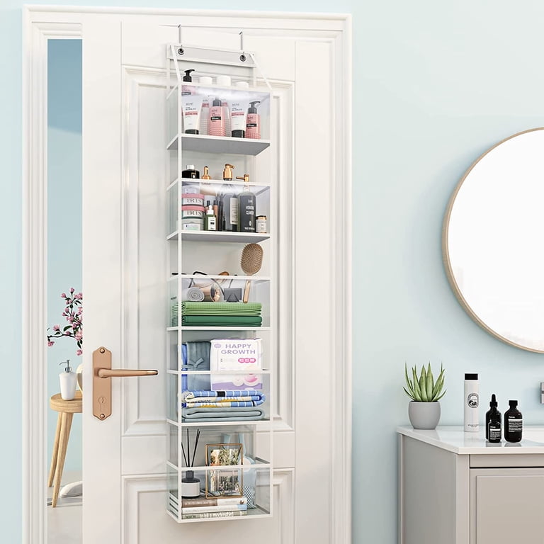 Police Style Hanging Closet Organizer – 52" X 11" Locker Door Storage With Mirror, Waterproof Non-Woven Fabric, Multi-Pocket Design