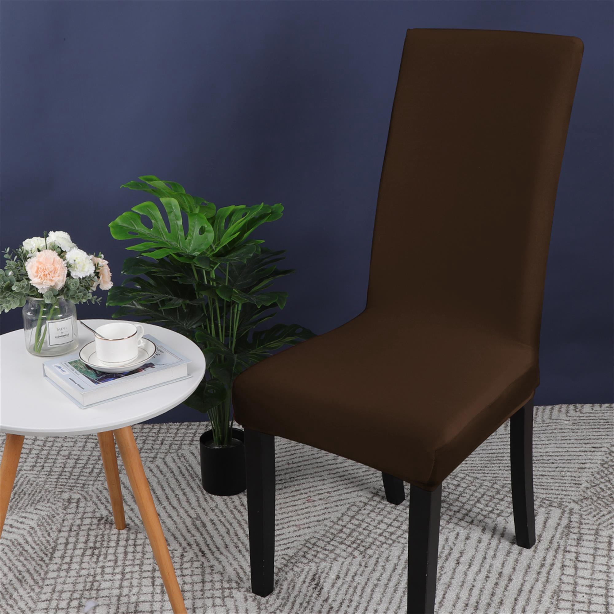 Unique Bargains Washable Stretch Chair Cover Dinning Room Removable Slipcovers Coffee Color