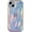 Fluorescent Silver, variant on for iPhone 13 Case,Water Ripple Wave Meteorite Bubble Chrome Plating Soft Phone Case (Silver)