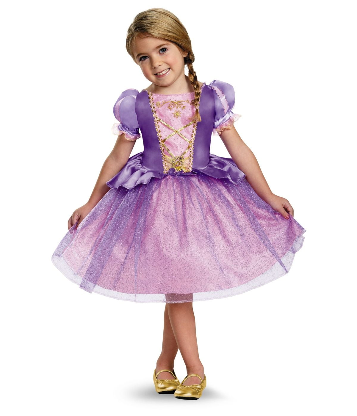 Disfraz Premium Infantil Disguise Princesa Rapunzel Disney De Nina Color Morado Talla 2
