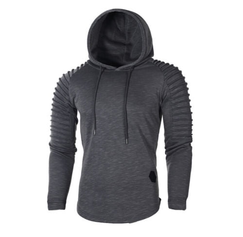 Fashion Men's Gym Thin Hoodie Long 