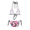 thumbnail image 5 of Suhoaziia Vintage Flower Butterfly Women Bikinis Two Piece Set Cheeky Backless Swimsuit Coverup with Adjustable Straps,Elastic Lightweight Beachwear Size S, 5 of 6