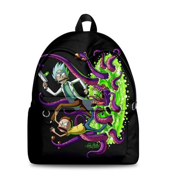 Rick and Morty Merch Fabric One Shoulder Keychain Backpack Printed Student School Bag Mini bags
