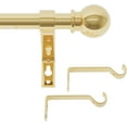 thumbnail image 1 of shiyou-Gold Curtain Rods 30 to 48 inches, Adjustable Curtain Rod Set with Brackets, 5/8" Diameter Drapery Rod for Windows Easy Install, Decorative Curtain Rod Brass, 1 of 4