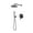 Matte Black, variant on 10 Inch Bathroom Rain Shower System Set Wall Mount, Rainfall Shower Head with Handheld