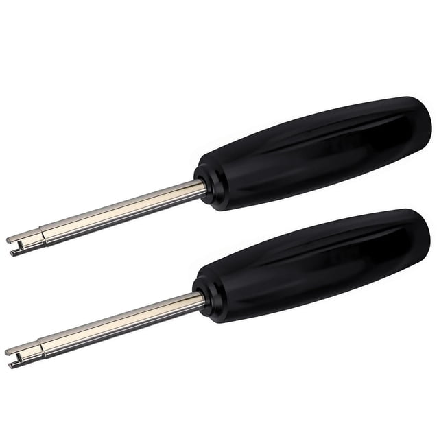 Herramienta de torque para núcleo de válvula VOTNMIC, 2 piezas, negro y plata