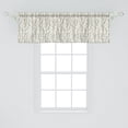 thumbnail image 2 of Ambesonne Leaves Window Valance, Branches with Leaf Motifs, 42" x 18", Eggshell Dark Pine Green, 2 of 3