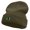 Olive, variant on Brazil Butterfly Logo Embroidered Waffle Knit Cuff Beanie - Black OSFM