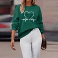 thumbnail image 6 of Craaazy Womens Shirts Heart Print Crewneck Long Sleeve Trendy Pullovers Gifts for Women, 6 of 6