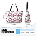 thumbnail image 4 of Fotbe Cherry Blossoms Bolsa de Viaje para Playa - Resistente al Agua, Bolsa Tote de Gran Capacidad y Ligera con 7 Bolsillos para Mujeres y Hombres, 4 of 7