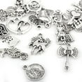 thumbnail image 3 of 100pcs Mixed Pattern Tibetan Silver Charm Accessories Parts Pendants Craft Making, 3 of 14