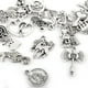thumbnail image 4 of Piezas para hacer manualidades, 100 piezas de accesorios de plata tibetana con patrones mixtos, diseño de primera clase, 4 of 14
