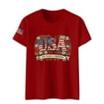 thumbnail image 4 of MEICHEN 250th Anniversary USA Shirt Short Sleeve Round Neck T Shirt Fashion Casual Blouse Top Summer Clothing, 4 of 4