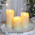 thumbnail image 2 of Velas LED sin llama Lezonic recargables con mando a distancia, paquete de 3, 2 of 7