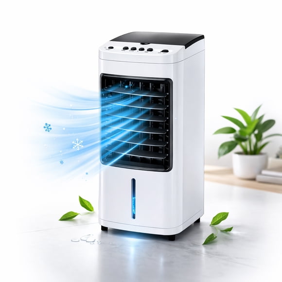 Enfriador de Aire Portátil Dosyu 4.5 L Aire Acondicionado Portátil con Oscilación y Velocidades
