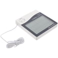 thumbnail image 1 of LRXIYODE Digital Hygrometer with Clock for Fish Tank White Plastic Large LCD Screen, 1 of 8