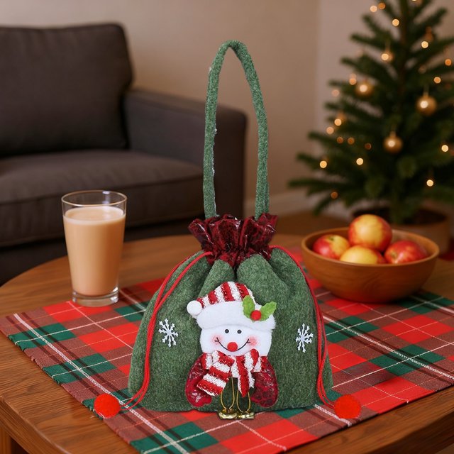 Decoraciones navideñas, adornos navideños, regalos de Navidad, bolsa de regalo navideña, caja de regalo para la Nochebuena, bolsa de regalo de terciopelo, embalaje navideño, bolsa de nailon para manza