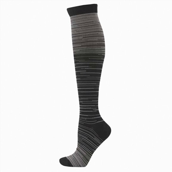 NOLDARES 20-30mmHg Graduated Compression Socks for Women&Men Circulation-Compression Stockings-Knee High Socks for Support,Hiking,Running Unisex(S004-Dark Gray)