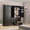 Black Square with 3 Drawer, variant on Polup 71" Tall Modern Armoire Wardrobe Closet with Hanging Rod, Clothing Storage Cabinet,White Steel Assembly