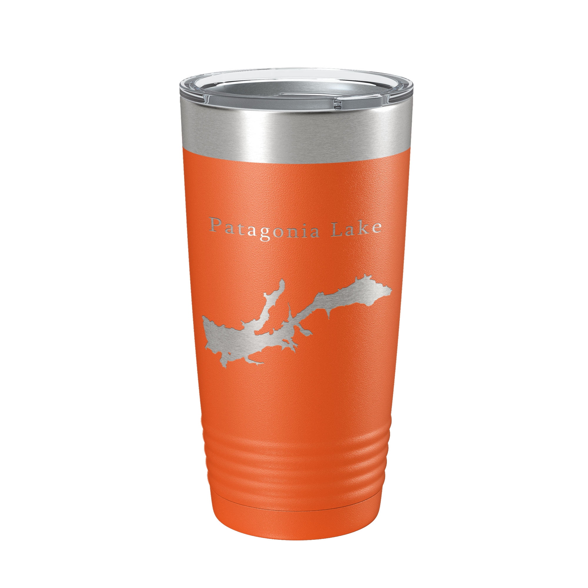 Patagonia Lake Map Tumbler Travel Mug Insulated Laser Engraved Coffee