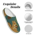thumbnail image 5 of Daiia Knitted Woodland Squirrel Print Women’s Fuzzy Slippers Memory Foam Lightweight House Shoes Cozy Loafer Flannel House Shoes-37/38, 5 of 7