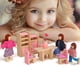 thumbnail image 2 of 8 muñecos de madera para casa de muñecas: juguete en miniatura con brazos y piernas articulados para la decoración del hogar de los niños, 2 of 8