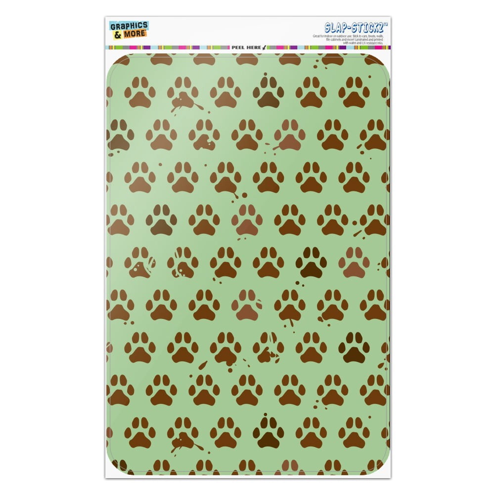 Muddy Dog Paw Print Pattern Home Business Office Sign