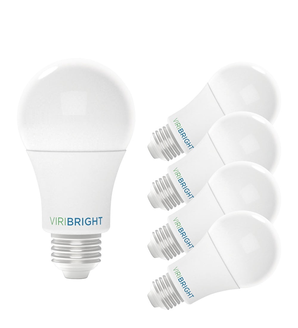 Viribright® A19 LED BULB, 9W, 800 Lumens, Non-Dimmable, Cool White 4000K (4 Pack)