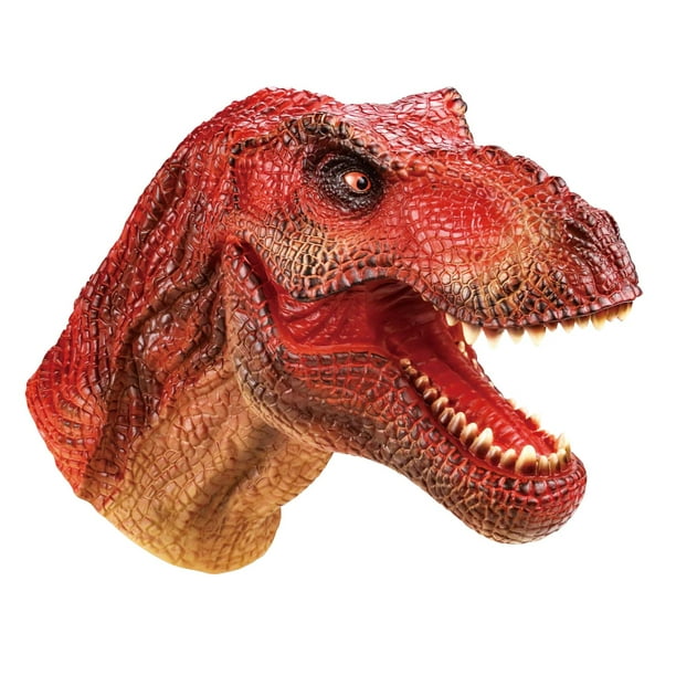 Marionetas de mano de dinosaurio, decoración de Halloween, juguetes de entretenimiento, recuerdos de fiesta Rojo