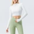 thumbnail image 2 of Sevevn Women's Cropped Workout Jacket 1/2 Zip Pullover Running Athletic Outwear Slim Fit Long Sleeve Yoga Top, 2 of 6