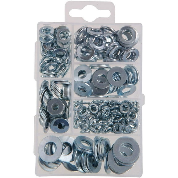 Hillman Flat Lock Washer Kit - Steel, General Use - 277 Piece