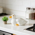 thumbnail image 6 of Ceramic Duck Figurine, White Small Animal Decoration for Home Desk and Shelf, Cute Toilet Tank Ornament and Landscape Decor, 6 of 6