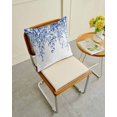 thumbnail image 4 of Waterproof Outdoor Throw Pillows with Inserts 18"x18", Eucalyptus Leaves Soft Decorative Pillowcases for Couch Bedroom, Navy Blue Summer Botanical Weeping Pillow Covers for Sofa Living Room, 4 of 8