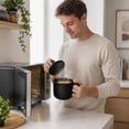 thumbnail image 3 of Rice Cooking Mug, Ceramic Microwave Cooker with Lid and Handle, 1 Cup Size for Rice Porridge and Soup, Space Saving Tableware for Home Kitchens, Dorms, and Offices, 3 of 3