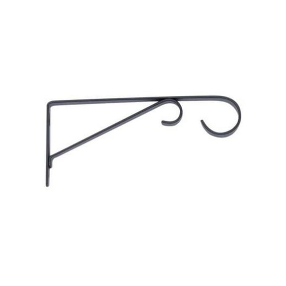 Green Thumb 85591DGT Plant Bracket, Hanging, Black Powder-Coated Steel, 9-In. - Quantity 1