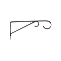 Green Thumb 85591DGT Plant Bracket, Hanging, Black Powder-Coated Steel, 9-In. - Quantity 1
