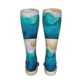 thumbnail image 6 of Honeii Beach Print Calf Socks Sports Socks Seamless Toe, Trouser Socks,Knee High Long Socks for Women and Men-One Size, 6 of 8
