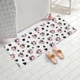 thumbnail image 2 of White Cow Bow Pattern Bathroom Rugs Mat,Non Slip Microfiber Bathroom Rug,Rubber Backing,Soft Bathroom Mats for Bathroom Floor,Tub and Shower,60x24in(150x60cm), 2 of 5