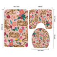 thumbnail image 3 of Dogs with Flowers Bathroom Rugs Sets 3 Piece,Toilet Cover Set,Absorbent Non Slip Bathroom Mats Sets with U-Shaped Contour Rug Toilet Rug Set, 3 of 5