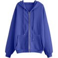 thumbnail image 3 of Womens Zip Up Hoodies Oversized Sweatshirts Fall Fashion Outfits Sweaters Casual Jackets 2024 Winter Clothes, 3 of 4