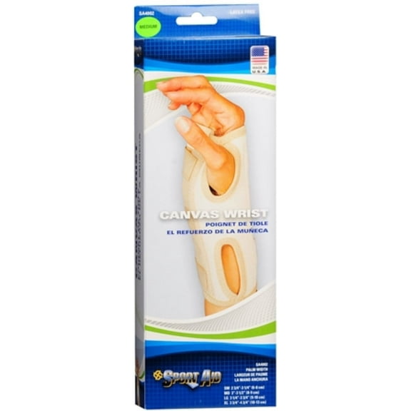 Sport Aid Canvas Wrist Support MD 1 Each