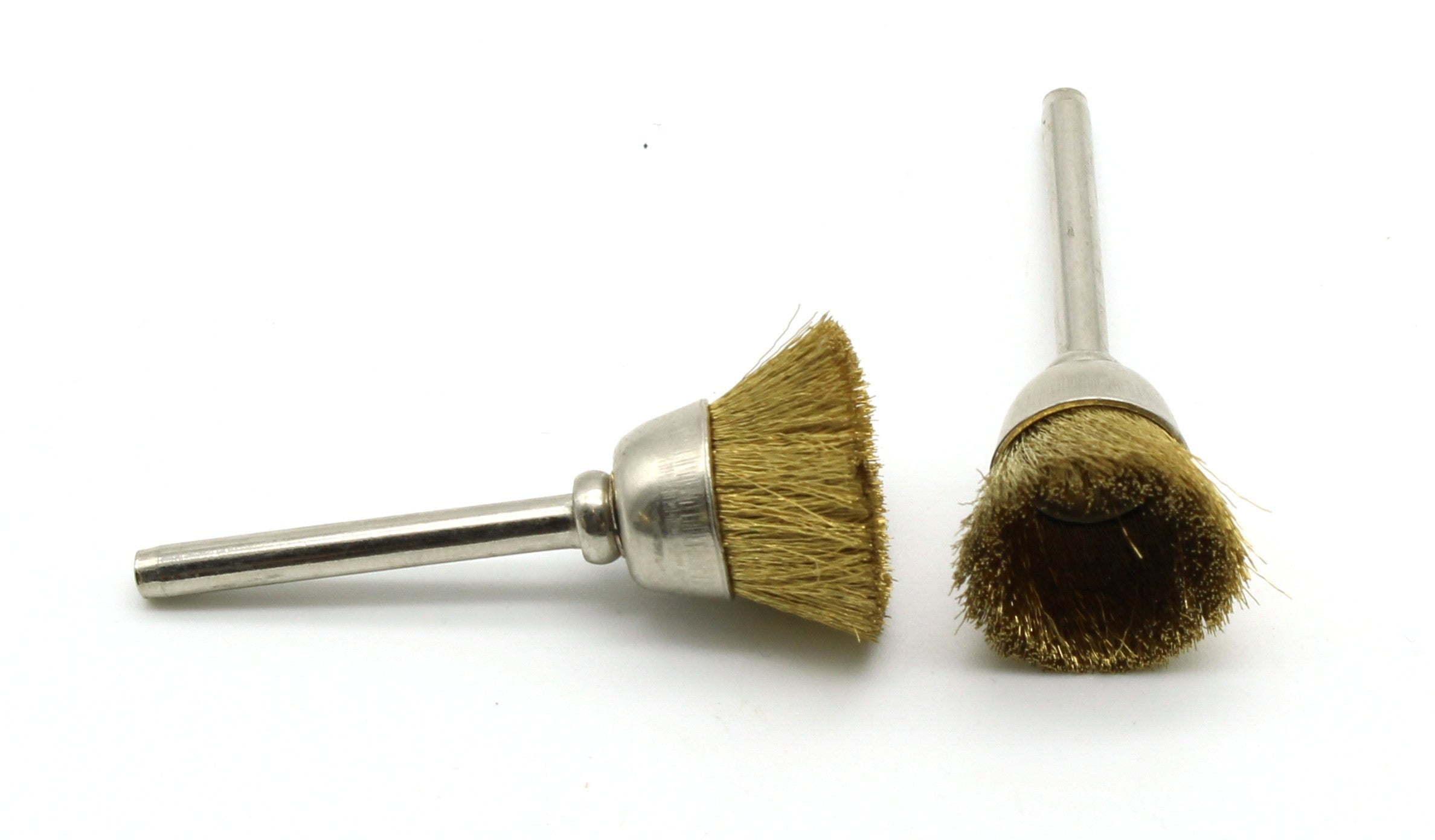 TMAX 100 pc Brass 1/2 Inch Cup Wire Brush Wheel with 1/8 Inch Shank for Dremel Rotary Tools