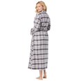 thumbnail image 3 of Dreams & Co. Women's Plus Size Long Flannel Robe Robe, 3 of 6