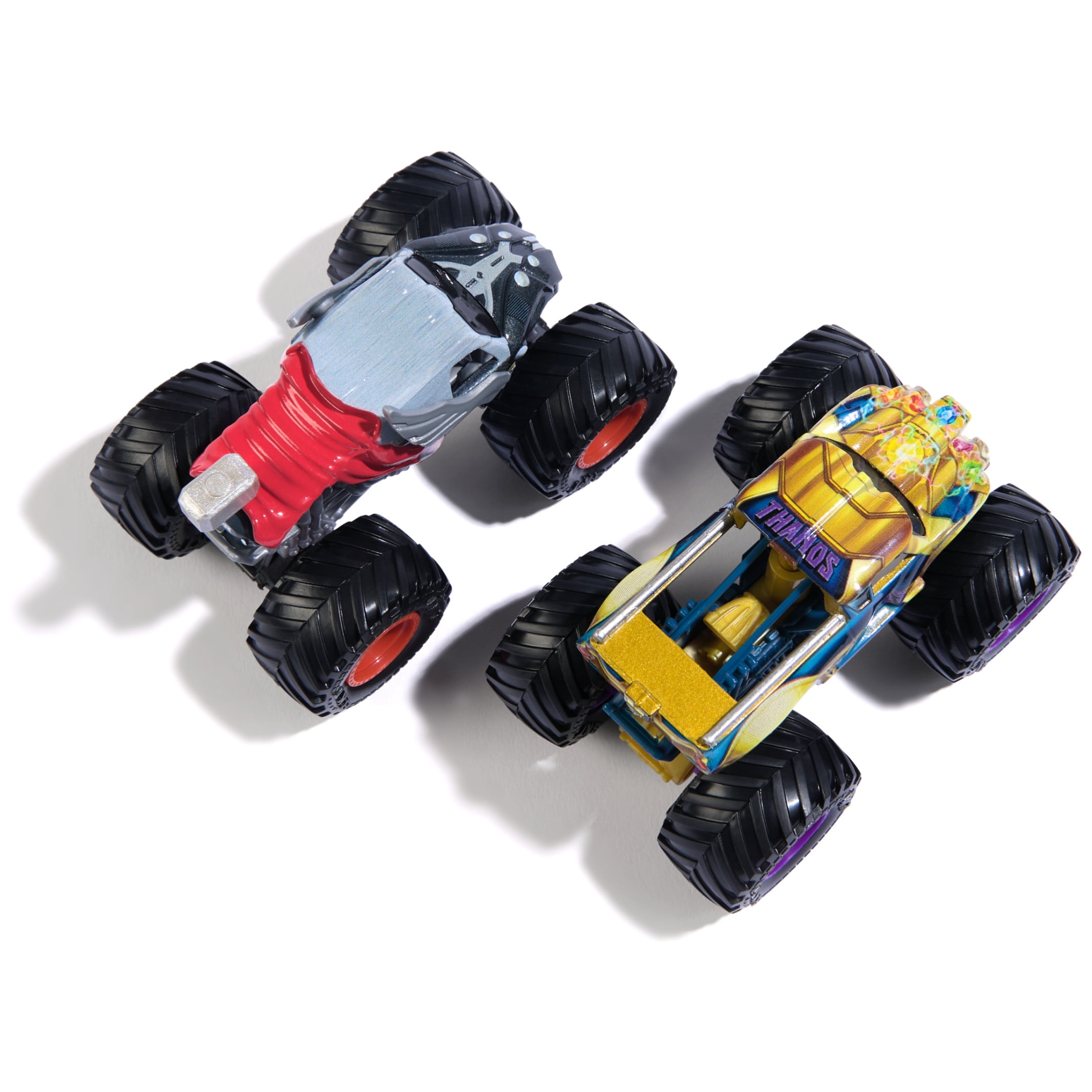 Monster Jam Marvel Thanos Vs. Thor Die-Cast Vehicle 2-Pack 1:64 Scale