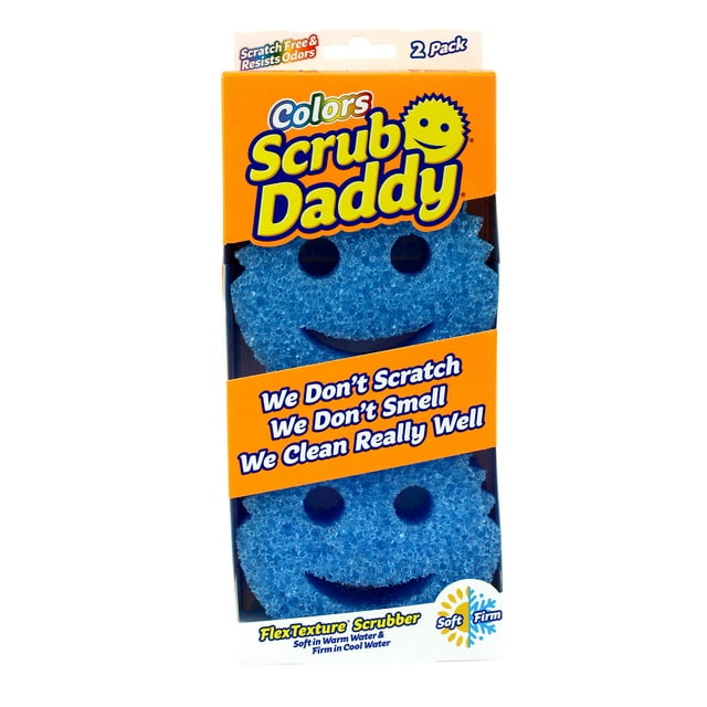 Esponjas de cocina Scrub Daddy Colors para lavar ropa, paquete de 2