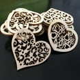thumbnail image 3 of Techinal 50pcs Carving Hollow Heart Flower Wooden Painting Scrapbooking Craft Handmade DIY Accessory Home Decoration Embellishment, 3 of 10