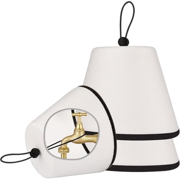 2 Pack Outdoor Faucet Cover for Winter Freeze Protection - Reusable Foam Hose Bib Spigot Insulated Cover$$