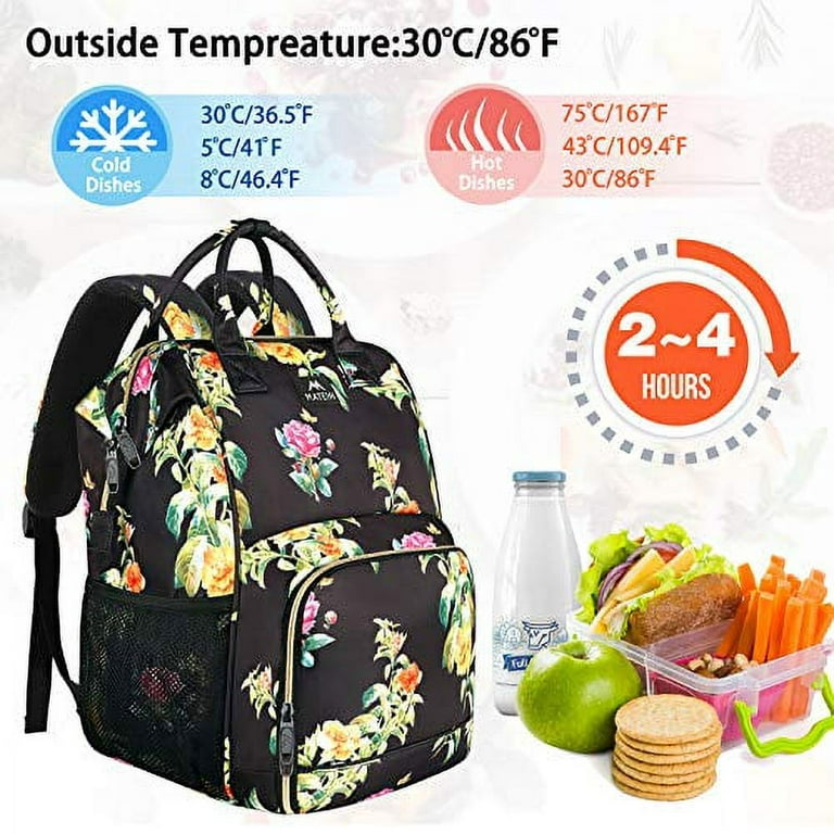  Lunch Bag, Reusable Lunch Box lunch bag for Women Leakproof  lunchbox Insulated Cooler Bag Big Capacity Lunch Bags for Women Travel Work  Picnic beach essentials (Sumptuous Sophistication Print): Home & Kitchen